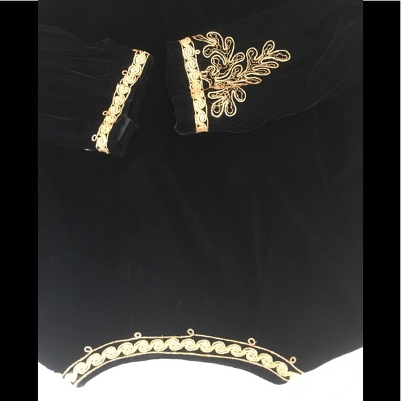 Vintage Velvet with Gold Trim Evening Jacket - Picture 7 of 8